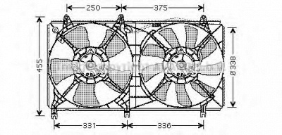 AVA QUALITY COOLING mt7524 -  Вентилятор, охлаждение двигателя